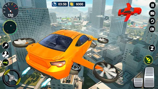 Gameplay screenshot 3 from Flying Car Simulator: Car Game - Strategy game